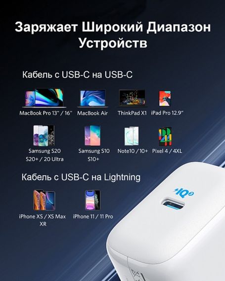 мережева зарядка ANKER PowerPort III - 65W Pod PPS+GaN (Білий) (A2712H21) | Зображення 5