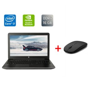 Мобільна робоча станція Б-клас HP zBook 15 G3 / 15.6" (1920x1080) IPS / Intel Core i7-6820HQ (4 (8) ядра по 2.7 - 3.6 GHz) / 16 GB DDR4 / 256 GB SSD / nVidia Quadro M2000M, 4 GB GDDR5, 128-bit / WebCam / TouchID б/в + Подарунок Бездротова миша / USB