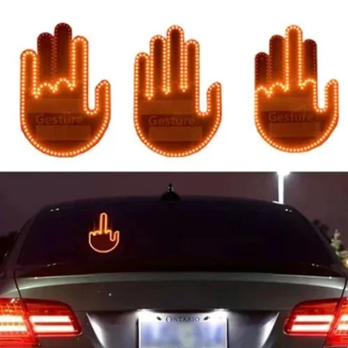 LED ладоня на заднє скло автомобіля Світлодіодна рука від батарейок | Зображення 1