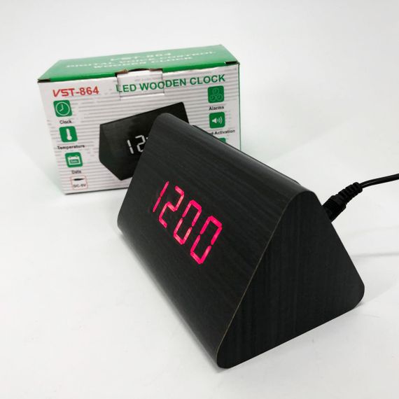 Часы со светящимся табло VST-864, Настольные LED часы Электронные настольные digital LU-38 | Зображення 6