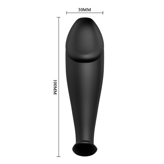 Анальна пробка силіконова Pretty Love Special Anal Stimulation, чорна, 10 х 3 см Sex Aura | Зображення 5