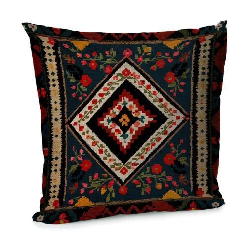 Подушка диванная с бархата Народний стиль 45x45 см (45BP_24S009)