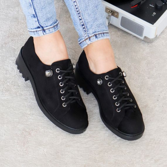 Броги женские Fashion Neat 3115 37 размер 24 см Черный | Зображення 1