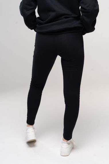 Лосини жіночі однотонні чорні, 4XL | Зображення 1