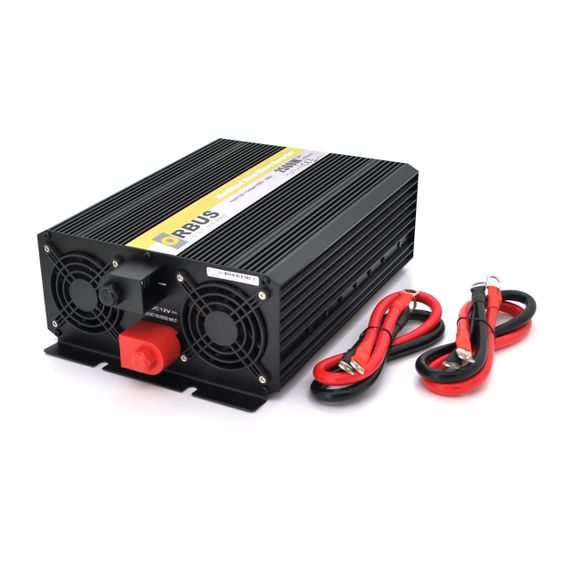 Інвертор напруги ORBUS ORMS2500 (2500Вт), 12/220V, approximated, 2 Shuko, 2 клемні дроти, 9 запобіжників, Box.Q20 | Зображення 1