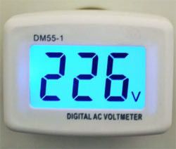 Вольтметр сетевой розеточный DM55-1, ЖК+подсветка | Зображення 2