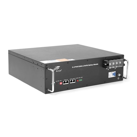 Аккумуляторная батарея Ritar LiFePO4 48V 100A h 4800W h BMS100@16S монтажа