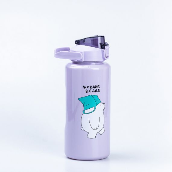 Набір пляшок 3 в 1 Панда з поїлкою і ручкою 0.3 (л) 0.7 (л) 2 (л) Фіолетовий | Зображення 2