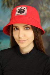 Панама «Cool panda» красный