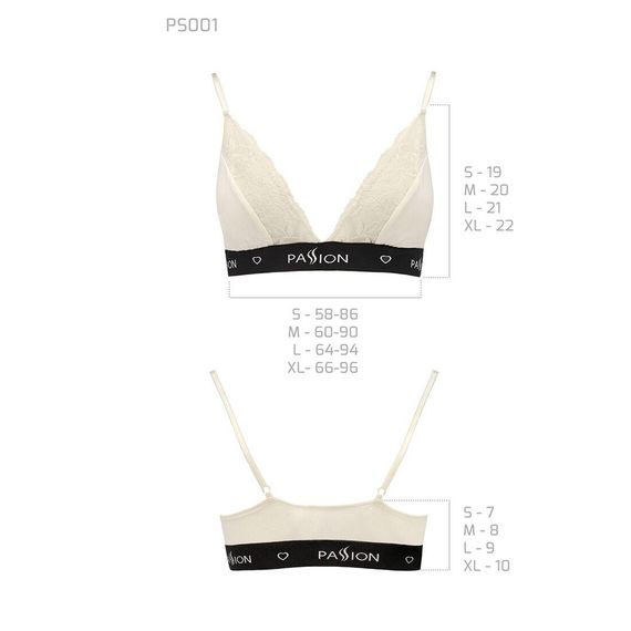 Еластичний топ з мереживом Passion PS001 TOP ecru, size S | Зображення 4