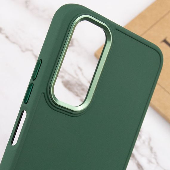 TPU чехол Bonbon Metal Style для Samsung Galaxy A23 4G Силікон, Зелений/Pine green | Зображення 4