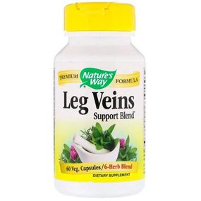 Комплекс для профілактики тиску та кровообігу Nature's Way Leg Veins with Tru-OPCs 435 mg 60 Caps