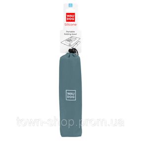 Миска складная WAUDOG Silicone, 385х230х50 мм серый