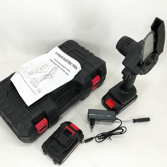 Міні пила 10см акумуляторна з двома акумуляторами в кейсі, акумуляторна мініпила сучкоріз | Зображення 5