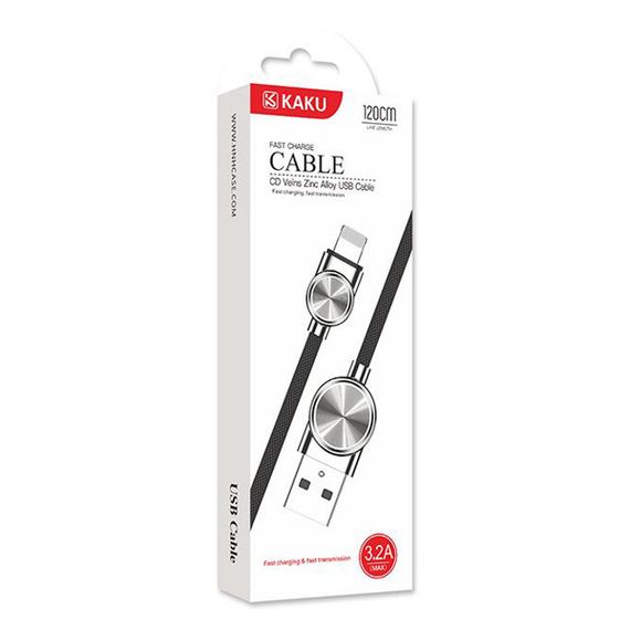 USB кабель Kaku KSC-127 USB - Lightning 1.2m Fast charging 3.2A - Black | Зображення 2