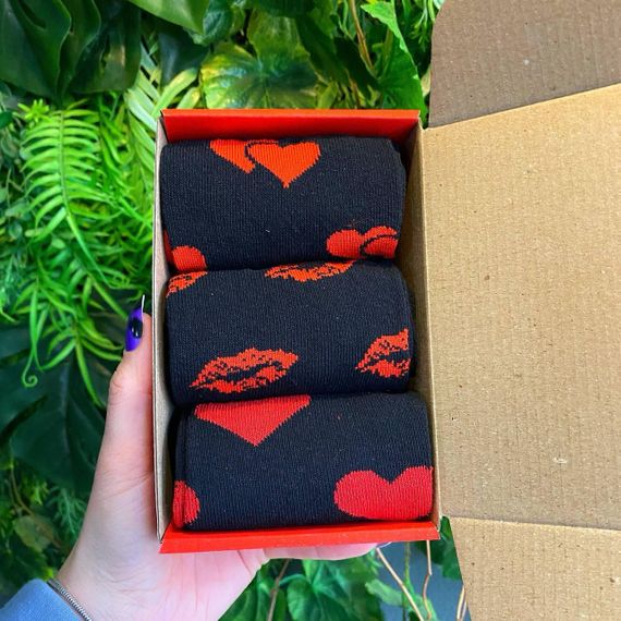 Подарочный набор мужских носков в коробке размер 40-45 3 пары цвет черный ч3бокс026 | Зображення 6