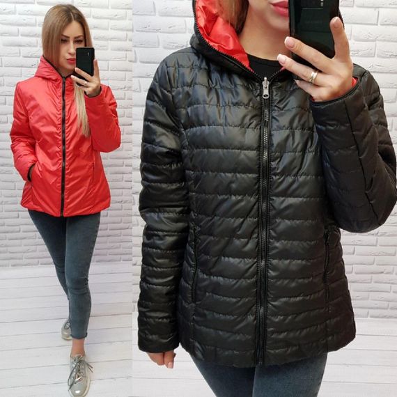 Куртка двостороння, арт.185, чорний / червоний | Зображення 6