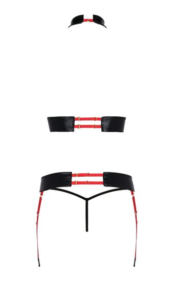 Комплект белья красно-черный AZIZA SET S/M - Passion sexstyle | Зображення 3