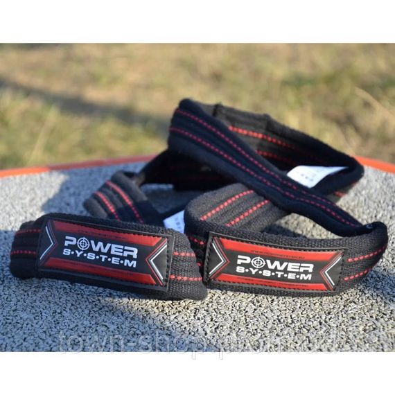 Лямки для тяги "Figure 8" Power System 3405RD-5 Black/Red, L/XL | Зображення 1