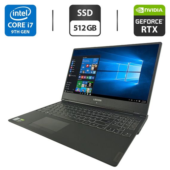 Игровой ноутбук Lenovo Legion Y540-15IRH / 15.6" (1920x1080) IPS / Intel Core i7-9750H (6 (12) ядер по 2.6 - 4.5 GHz) / 16 GB DDR4 / 512 GB SSD / nVidia GeForce RTX 2060, 6 GB GDDR6, 192-bit / WebCam б/у