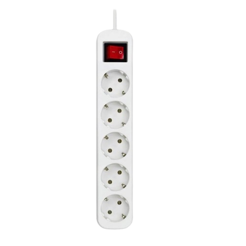 Фільтр мережевий 5 розеток 5м білий CW-PSEA55W ColorWay