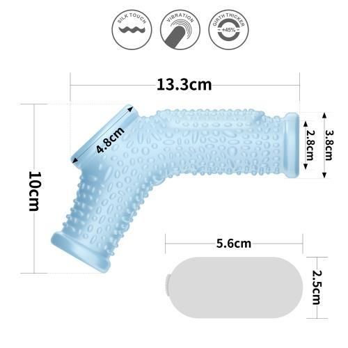 Насадка на член - Vibrating Drip Knights Ring With Scrotum Sleeve Blue sexstyle | Зображення 1