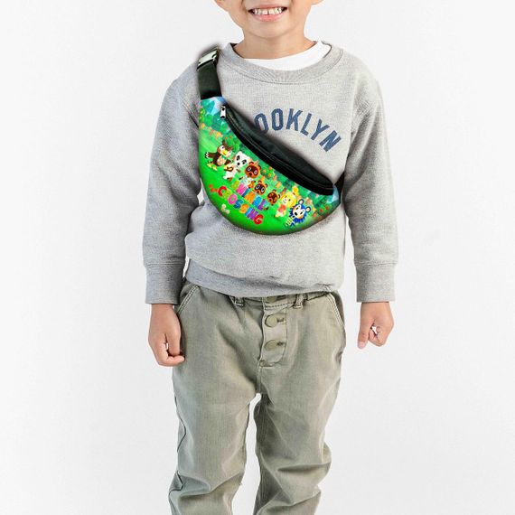 Сумка-бананка  "Animal Crossing New Horizons" с  принтом ,32х15см,детская,молодежная (00030)