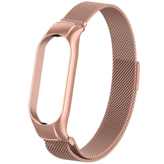 Ремінець Milanese Loop Design для Xiaomi Mi Band 5/6 Rose Pink | Зображення 5