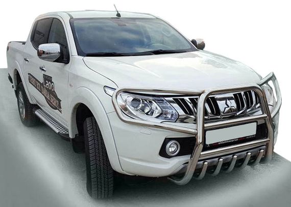 Бокові пороги X5-тип (2 шт., алюм) для Fiat Fullback 2016-2024 рр