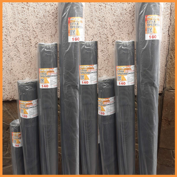 Сетка москитная  1.6х35 м (серая) рулон антимоскитная сетка от комаров | Зображення 5
