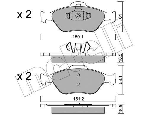 Колодки тормозные передние Ford Fiesta 95-10 Fusion Ka 02-12 Puma Mazda 121 96-03 Mazda 2 03-07 22-0316-0 | Зображення 1