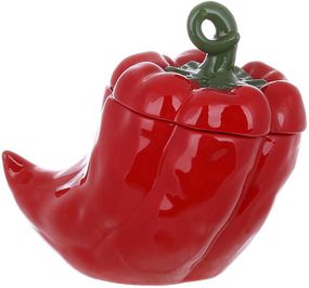 Банка керамічна "Pepper" 600мл, для сипучих продуктів, Червоний перець