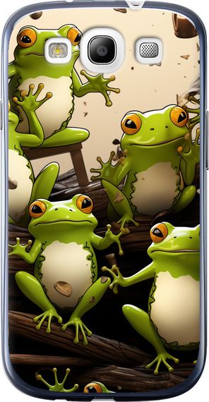 Чехол на Samsung Galaxy S3 Duos I9300i Жабки "5656u-50-17620"