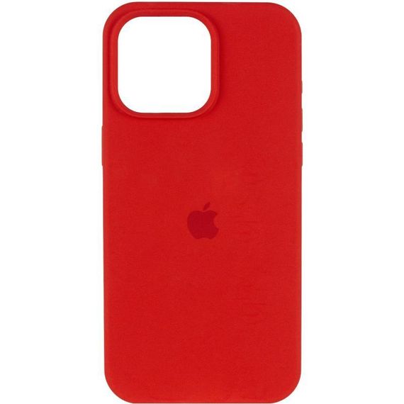 Чохол Silicone Case (AA) Logo with MagSafe для Apple iPhone 14 (6.1") Червоний / Red | Зображення 1