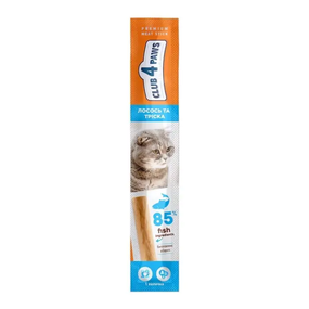 Лакомство для котов Club 4 Paws мясная палочка, лосось и треска 5г