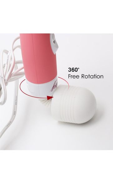 Вібромасажер Wand Solo 10 режимів вібрації рожевий-білий sexstyle | Зображення 3