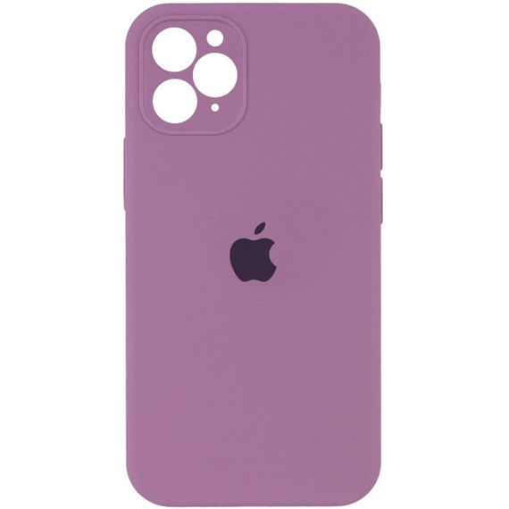 Чехол Silicone Case Square Full Camera Protective (AA) для Apple iPhone 11 Pro (5.8") Ліловий/Lilac Pride