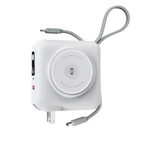 Портативное ЗУ Power Bank WIWU Wi-P051 6 in 1 PD45W с БЗУ 15000 mAh White | Зображення 2