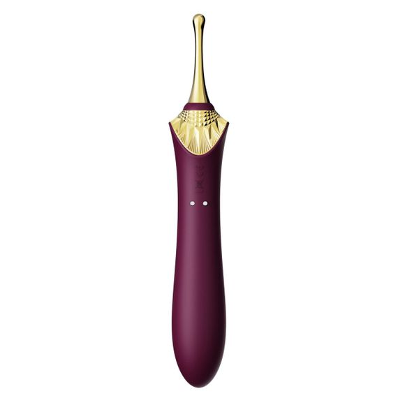 Мультифункціональний вібратор Zalo — Bess 2 Velvet Purple, 4 насадки, підігрів Sex Aura | Зображення 9