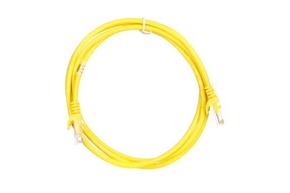Патч-корд 2E Cat 5e,UTP,RJ45, 26AWG ,7/0.16 CCA, 1.50 m, PVC,Yellow (2E-PC5ECA-150YLW) | Зображення 1