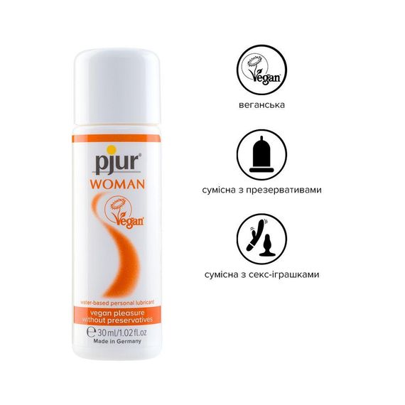 Лубрикант на водній основі pjur Woman Vegan 30 мл, чистий веганський склад, без консервантів sexstyle | Зображення 1