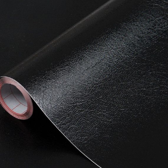 Плівка самоклеюча (самоклейка) d-c-fix 200-1923 0,45 м відріз від 1 до 15 м чорна шкіра