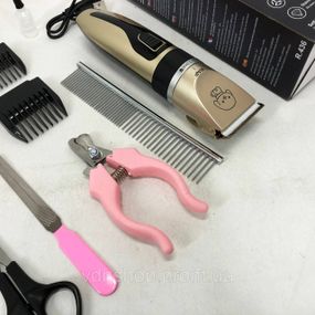 Якісна машинка для стрижки собак, Машинка тример для стрижки тварин з насадками Тример грумінгу DB-46