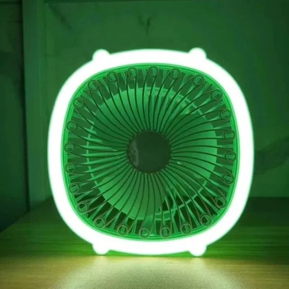 Портативний вентилятор акумуляторний із кільцевою лампою Breeze Silent Fan бездротовий, 3 режими, регулювання | Зображення 5