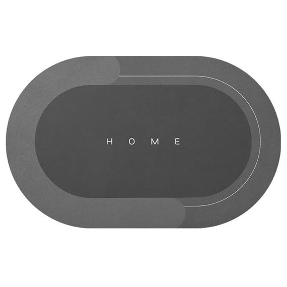 Килимок волопоглинаючий для ванної кімнати (50х80см), Сірий / Антиковзний діатомітовий килимок | Зображення 2