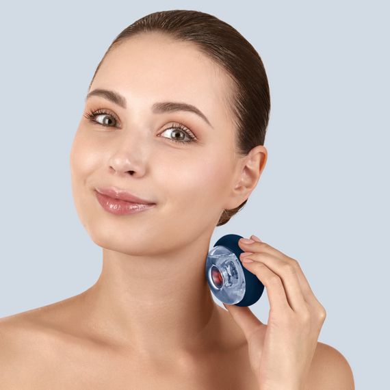 Масажер для обличчя та тіла GESKE Sonic Cool&Warm Face and Body Massager 9в1 starlight, Синій | Зображення 3