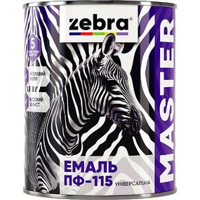 Емаль ПФ-115 Універсальна 0,8 кг Zebra Серія Master, Код 1225 М25, Малахіт – Емаль для Інтер’єру та Екстер’єру