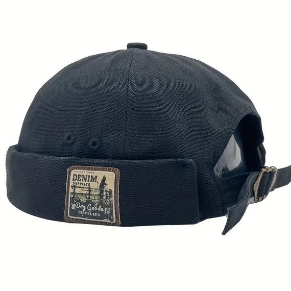 Коротка шапка міні біні, докер Denim чорний 56-60р (2355) | Зображення 2
