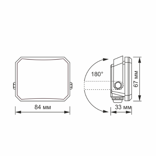 LED Прожектор 10W 5000К 220V чорний VLE-F3-0105B F3 Videx | Зображення 3