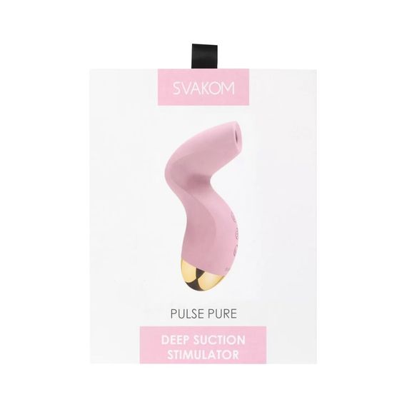 Вакуумний кліторальний стимулятор Svakom Pulse Pure Pale Pink, 5 режимів, 5 інтенсивностей у кожному | Зображення 7